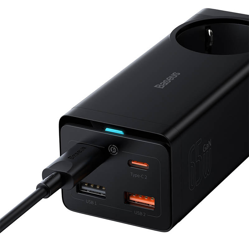Πολύπριζο Baseus GaN3 Pro, 1 x Schuko, Μαύρο PSZM000901