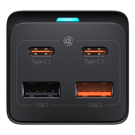 Φορτιστής δικτύου Baseus GaN3 Pro PowerStrip, 65W, 3A, 2 x USB-A - 2 x USB-C - 1 x Schuko, Μαύρο PSZM000901 PSZM000901