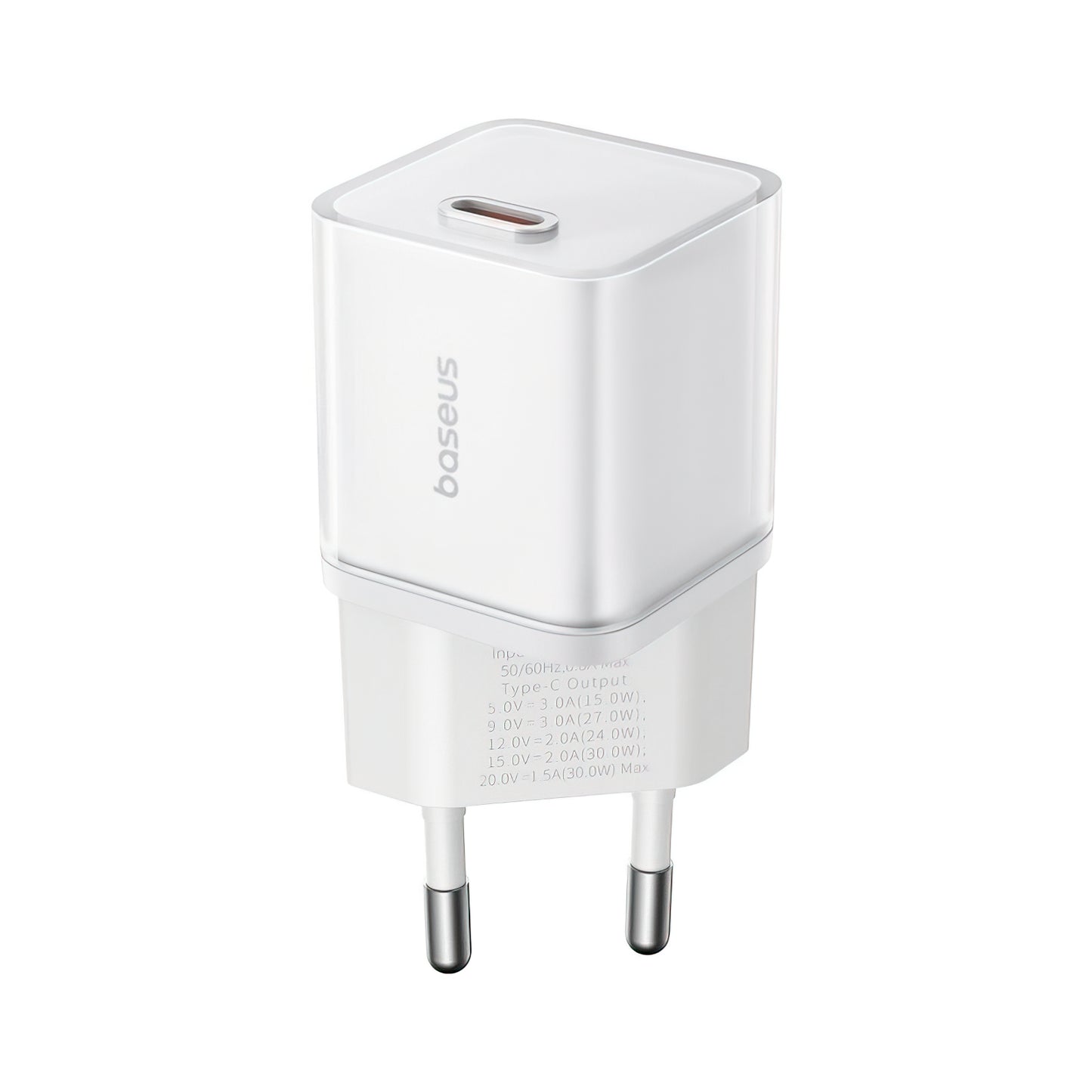 Φορτιστής Δικτύου Baseus GaN5S, 30W, 3A, 1 x USB-C, Λευκό P10162504213-00
