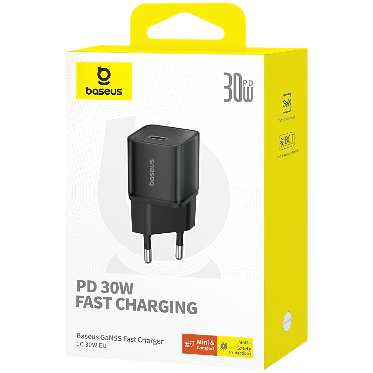 Φορτιστής δικτύου Baseus GaN5S GaN5S, 30W, 3A, 1 x USB-C, Μαύρο P10162504113-00