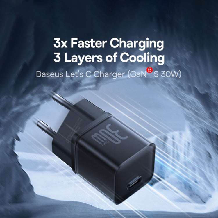 Φορτιστής δικτύου Baseus GaN5S GaN5S, 30W, 3A, 1 x USB-C, Μαύρο P10162504113-00