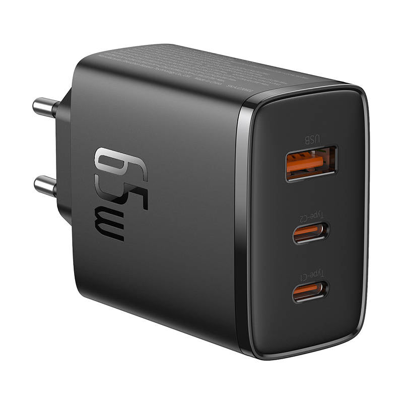Φορτιστής Δικτύου Baseus Cube Pro, 65W, 3.25A, 1 x USB-A - 2 x USB-C, Μαύρο P10152301113-00