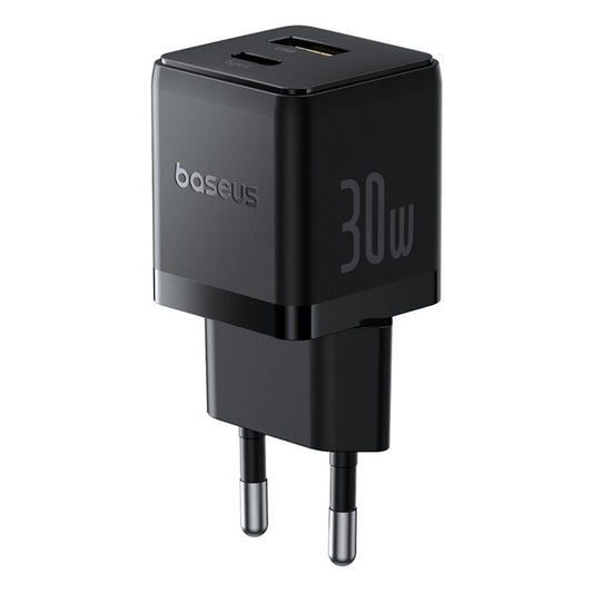Φορτιστής Δικτύου Baseus Palm, 30W, 3A, 1 x USB-A - 1 x USB-C, Μαύρο P1011160A113-00
