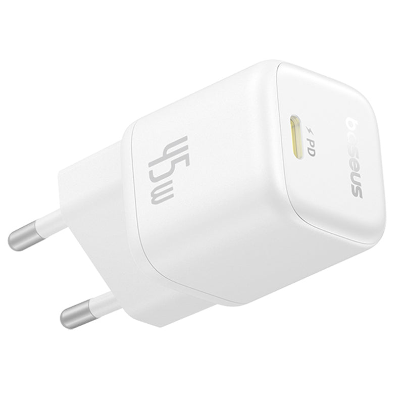Φορτιστής Δικτύου Baseus PicoGo, 45W, 3A, 1 x USB-C, Λευκό P10176800213-00