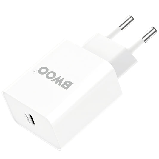 Φορτιστής δικτύου BWOO BO-CDA119, 20W, 4A, 1 x USB-C, λευκό