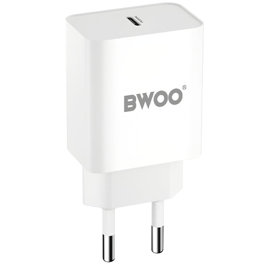 Φορτιστής δικτύου BWOO BO-CDA119, 20W, 4A, 1 x USB-C, λευκό