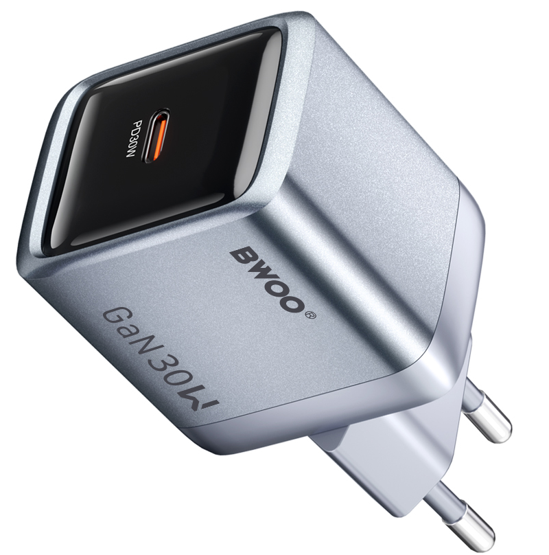 BWOO BO-CDA236 Network Charger, 30W, 3A, 1 x USB-C, Gray