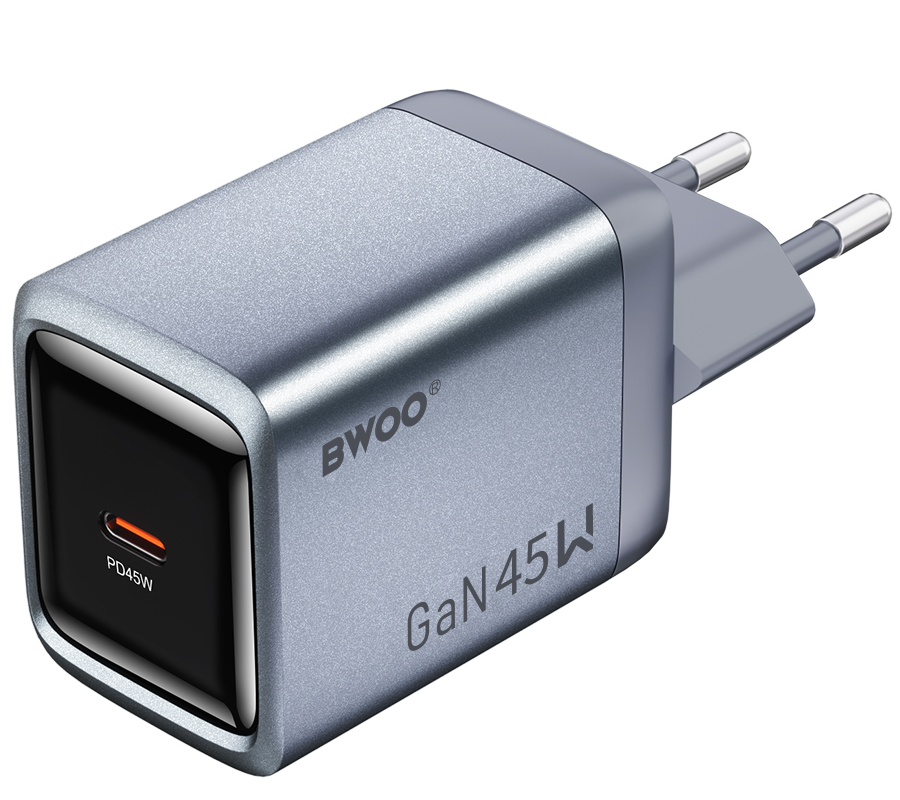 Φορτιστής Δικτύου BWOO BO-CDA238, 45W, 3A, 1 x USB-C, Γκρι