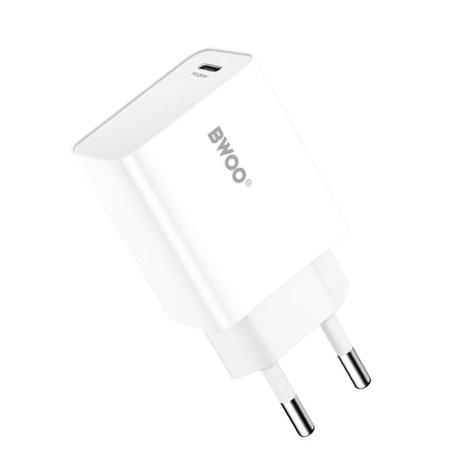 Φορτιστής Δικτύου BWOO CDA226, 20W, 3A, 1 x USB-C, Λευκό