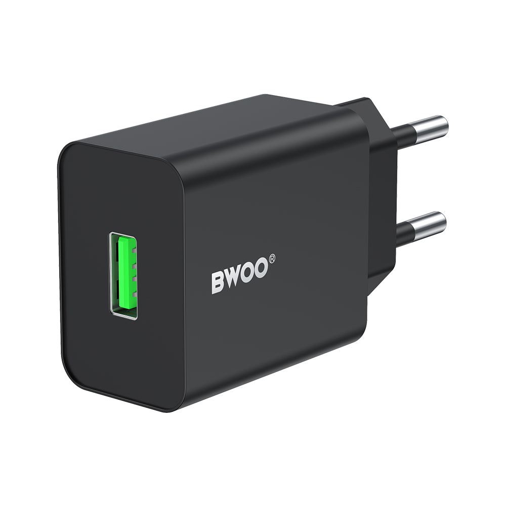 Φορτιστής Δικτύου BWOO CDA249, 12W, 2.4A, 1 x USB-A, Μαύρο