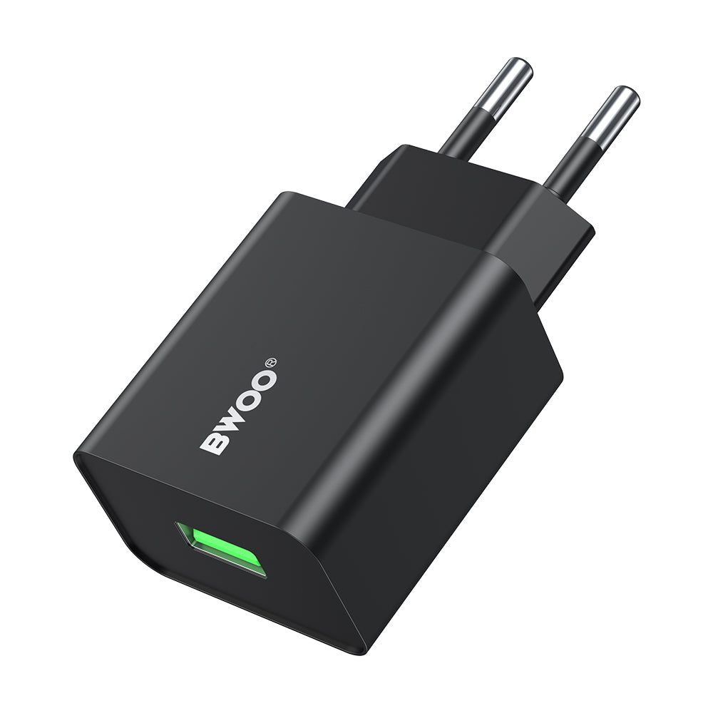 Φορτιστής Δικτύου BWOO CDA249, 12W, 2.4A, 1 x USB-A, Μαύρο
