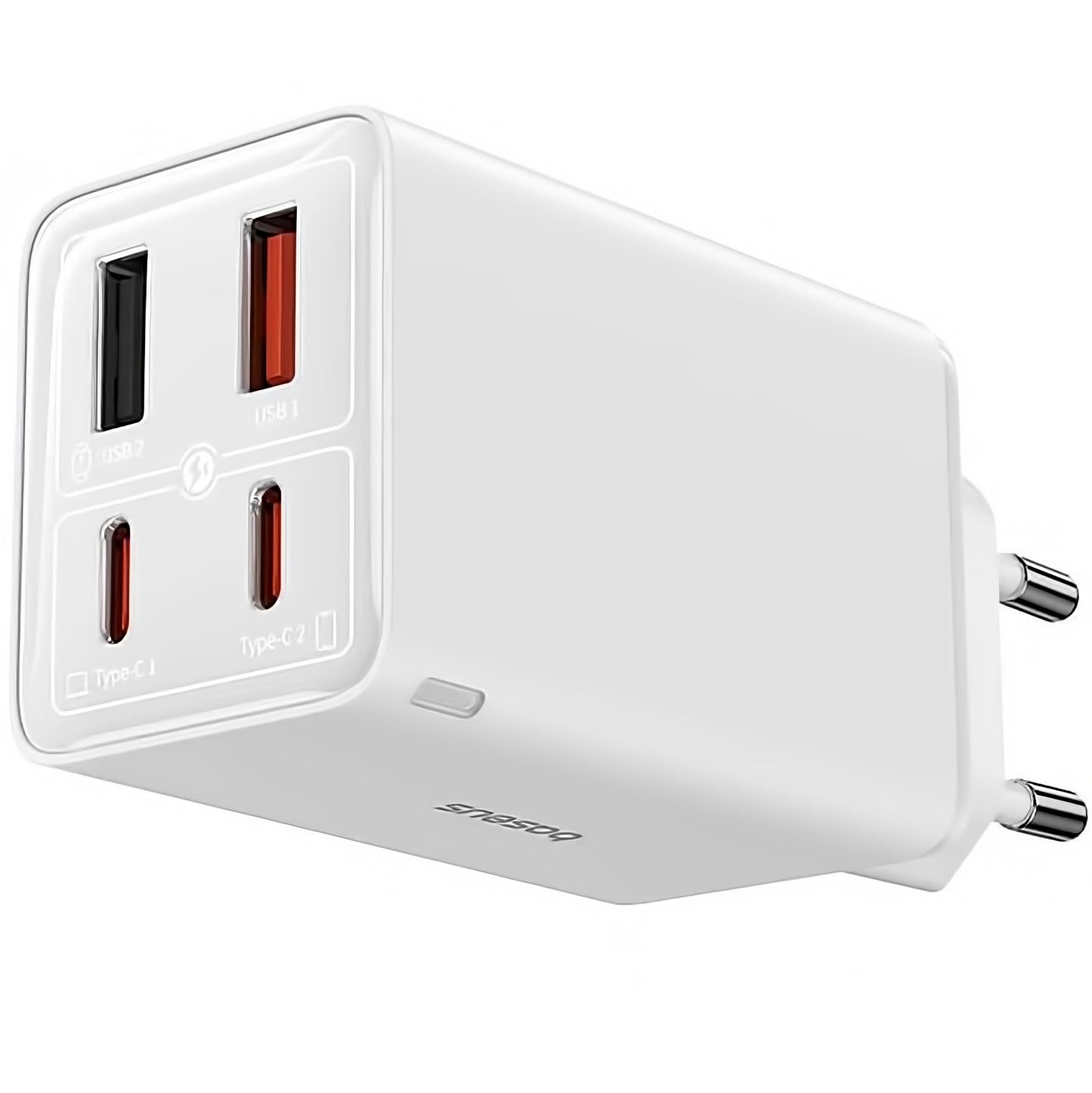 Φορτιστής Δικτύου με Καλώδιο USB-C Baseus GaN6 Pro, 100W, 3.25A, 2 x USB-A - 2 x USB-C, Λευκό P10162705212-00