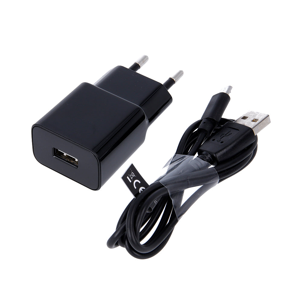Φορτιστής δικτύου MaXlife MXTC-01 με καλώδιο microUSB, 10.5W, 2.1A, 1 x USB-A, Μαύρο