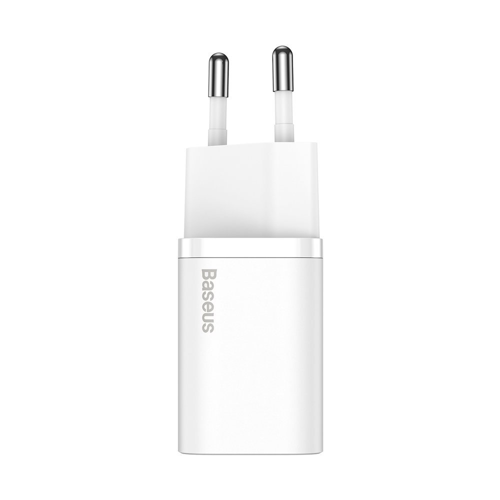 Φορτιστής δικτύου Baseus Super Si με καλώδιο Lightning, 20W, 3A, 1 x USB-C, λευκό TZCCCSUP-B02