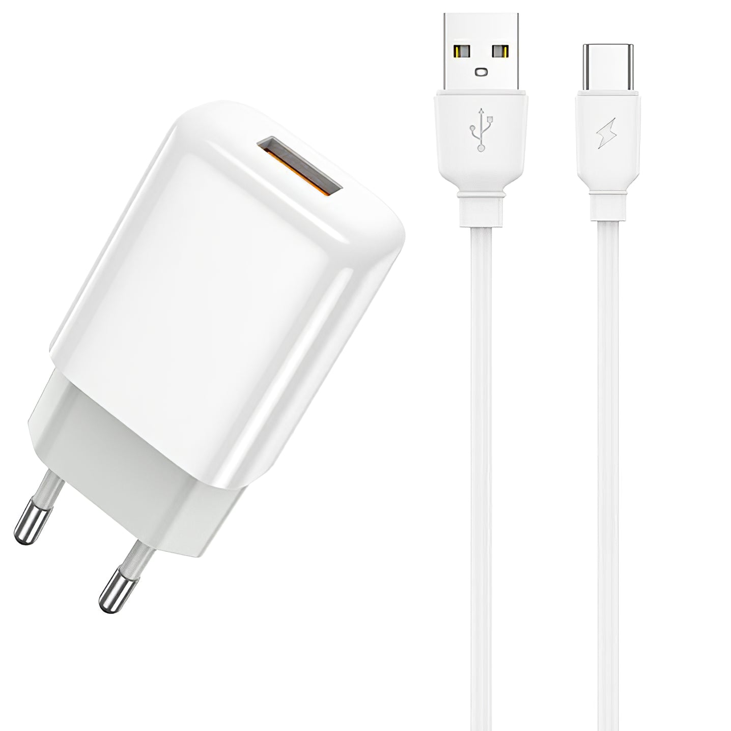 Prestico F7S Καλώδιο USB-C Φορτιστής δικτύου Prestico F7S, 12W, 2.4A, 1 x USB-A, Λευκό