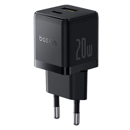 Φορτιστής Δικτύου με Καλώδιο USB-C Baseus Palm, 20W, 3A, 1 x USB-A - 1 x USB-C, Μαύρο P10111608113-01