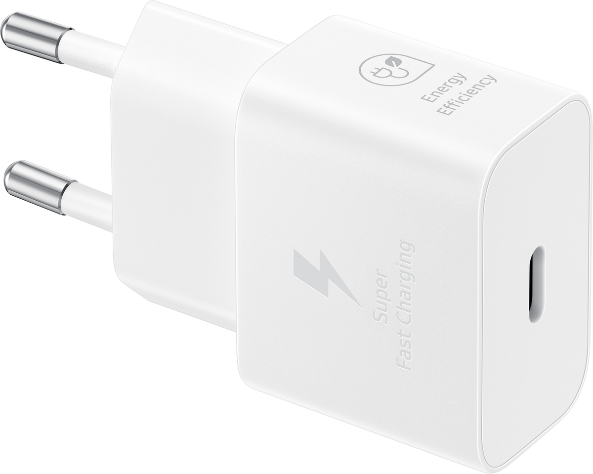 Samsung Καλώδιο USB-C Φορτιστής δικτύου Samsung, 25W, 3A, 1 x USB-C, Λευκό EP-T2510XWEGEU