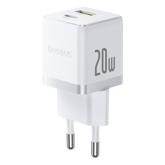 Φορτιστής Δικτύου με Καλώδιο USB-C Baseus Palm, 20W, 3A, 1 x USB-A - 1 x USB-C, Λευκό P10111608213-01