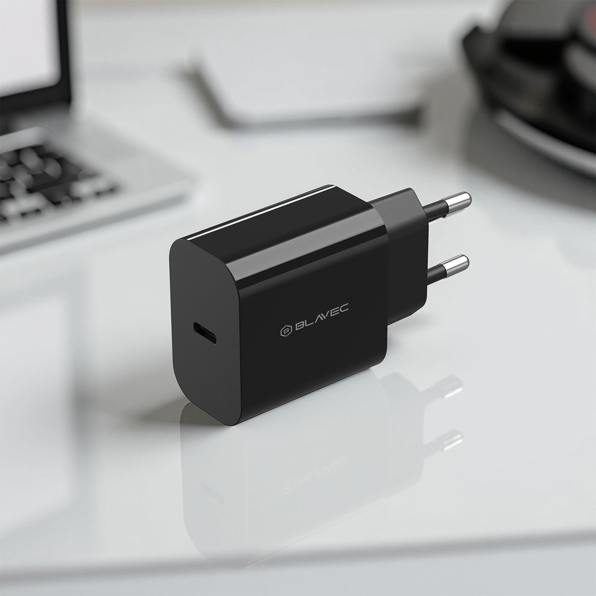 Φορτιστής Δικτύου με Καλώδιο USB-C Blavec BC-7, 45W, 3A, 1 x USB-C, Μαύρο
