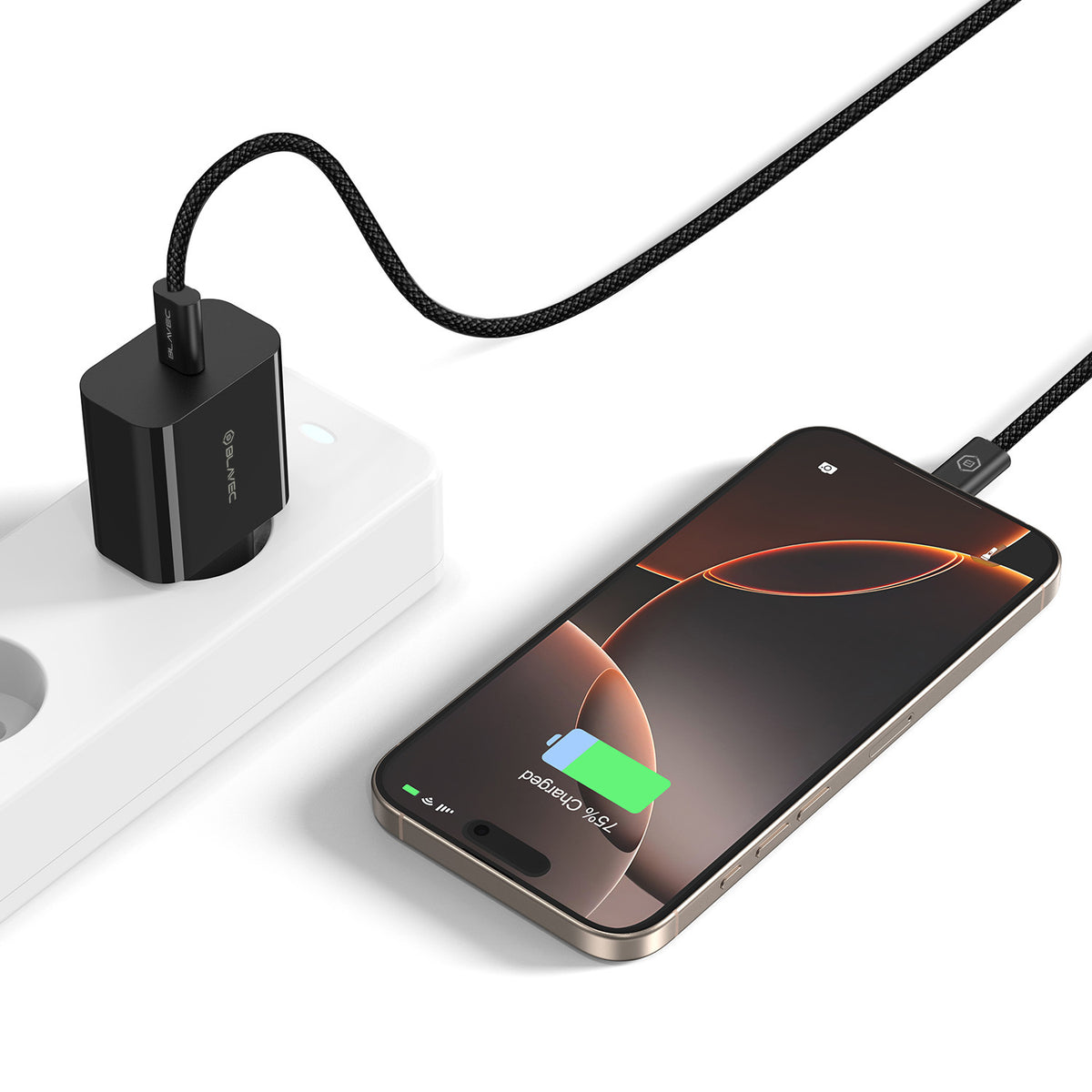 Φορτιστής Δικτύου με Καλώδιο USB-C Blavec BC-7, 45W, 3A, 1 x USB-C, Μαύρο