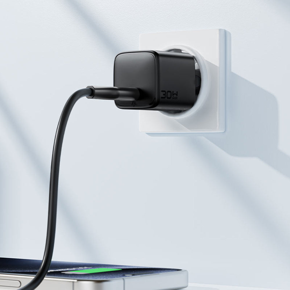 Φορτιστής Δικτύου με Καλώδιο USB-C Acefast A118, 30W, 3A, 1 x USB-C, Μαύρο