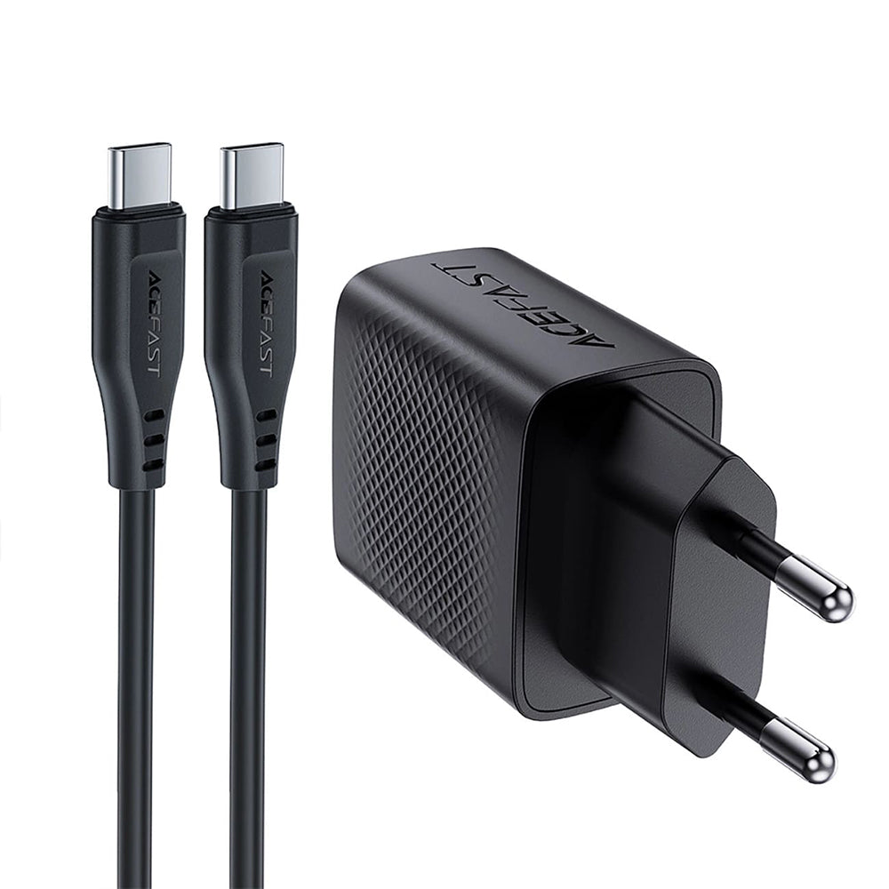 Φορτιστής Δικτύου με Καλώδιο USB-C Acefast A82, 20W, 3A, 1 x USB-C, Μαύρο