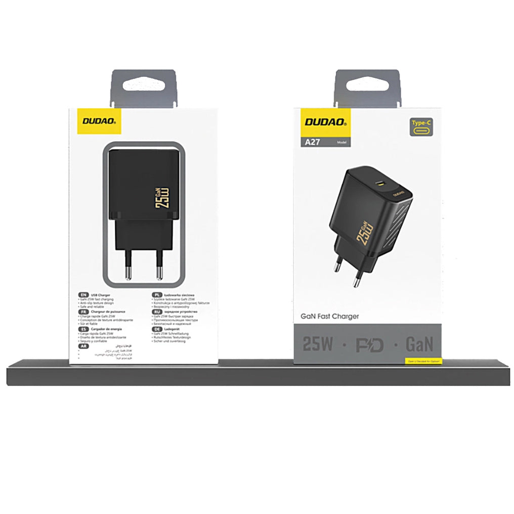 Φορτιστής Δικτύου Dudao A27, 25W, 3A, 1 x USB-C, Μαύρο