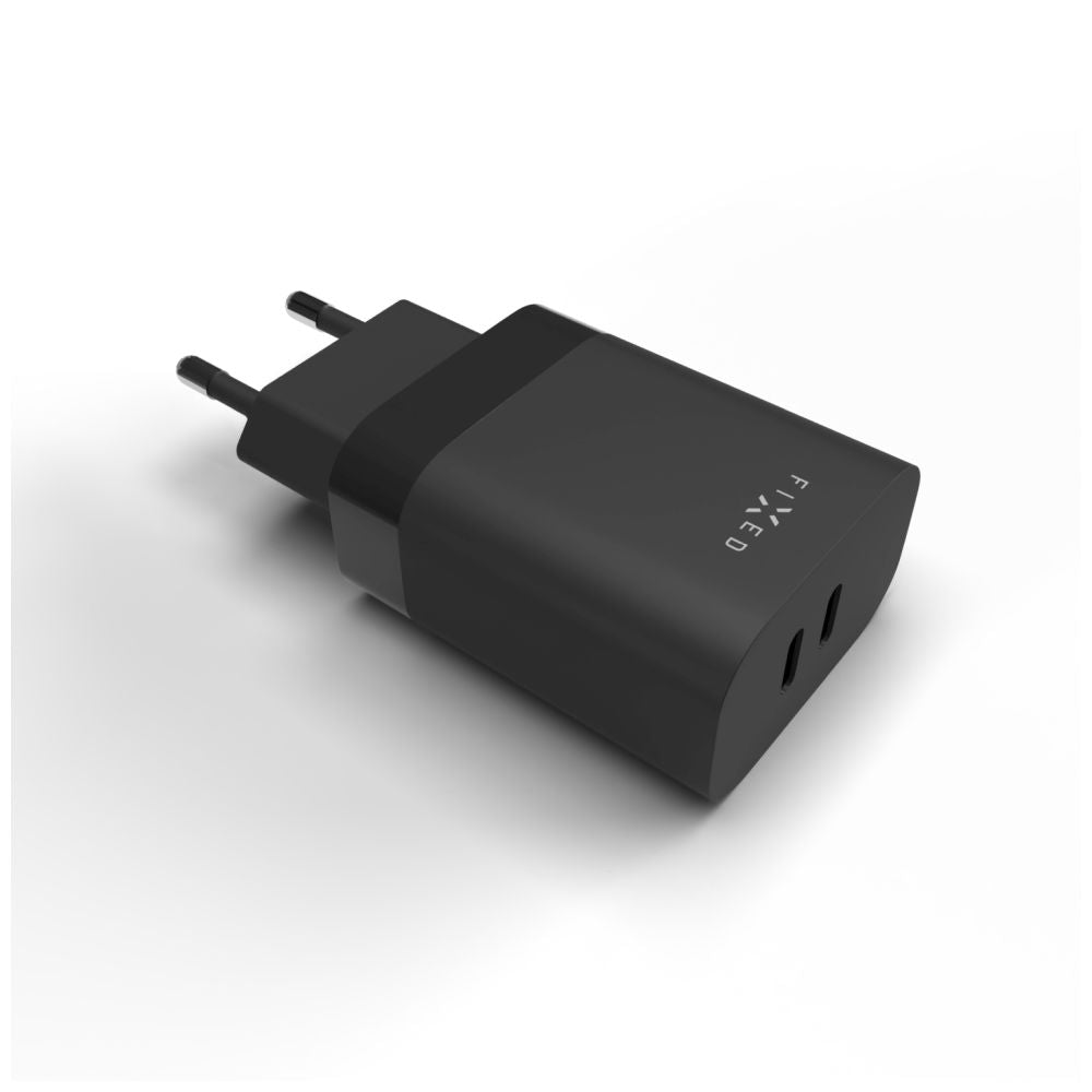 Φορτιστής Δικτύου Fixed, 35W, 3A, 2 x USB-C, Μαύρο