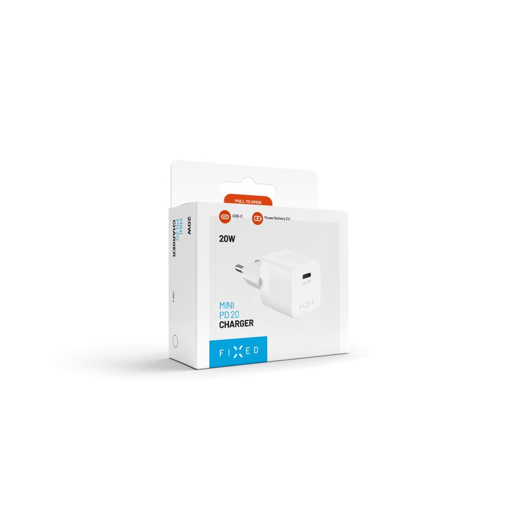 Φορτιστής Δικτύου Fixed Mini, 20W, 3A, 1 x USB-C, Λευκό