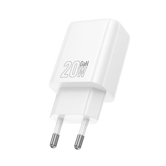 HOCO N61 Network Charger, 20W, 3A, 1 x USB-A - 1 x USB-C, White
