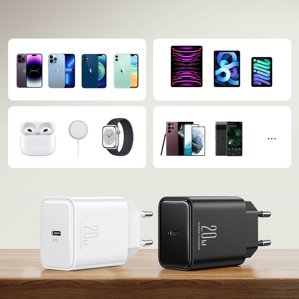 Φορτιστής δικτύου Joyroom JR-TCF06 JR-TCF06, 20W, 3A, 1 x USB-C, Μαύρο