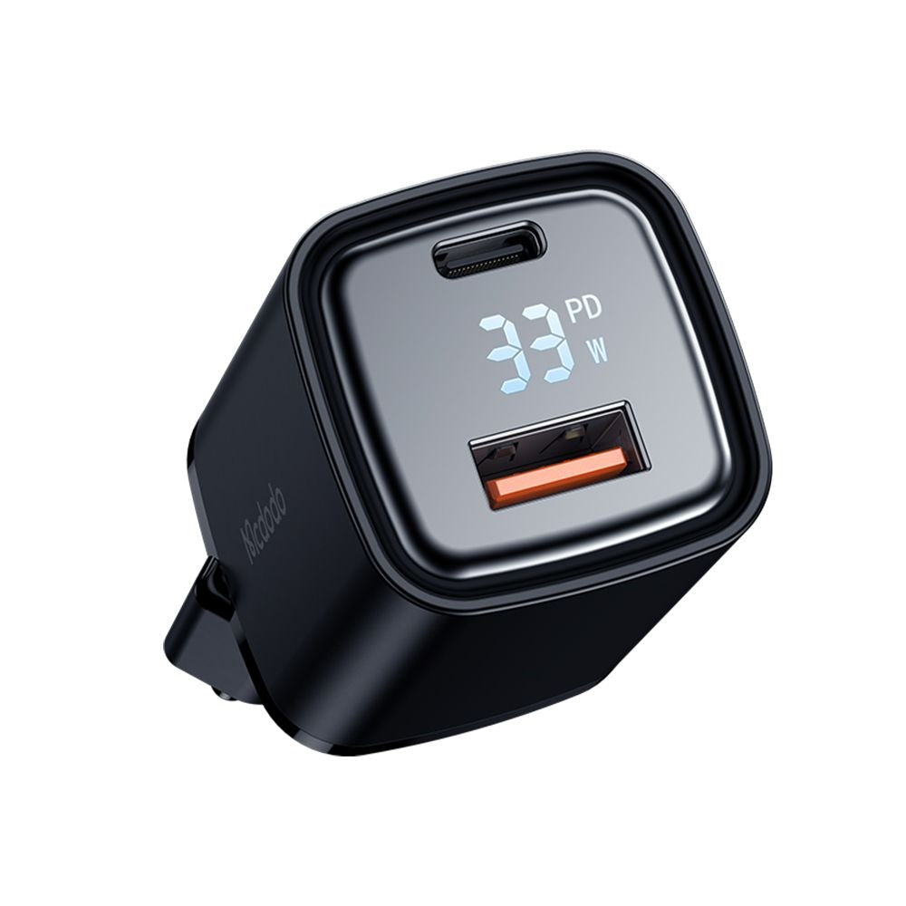 Φορτιστής Δικτύου McDodo CH-1701 Graphite Display, 33W, 3A, 1 x USB-A - 1 x USB-C, Μαύρο