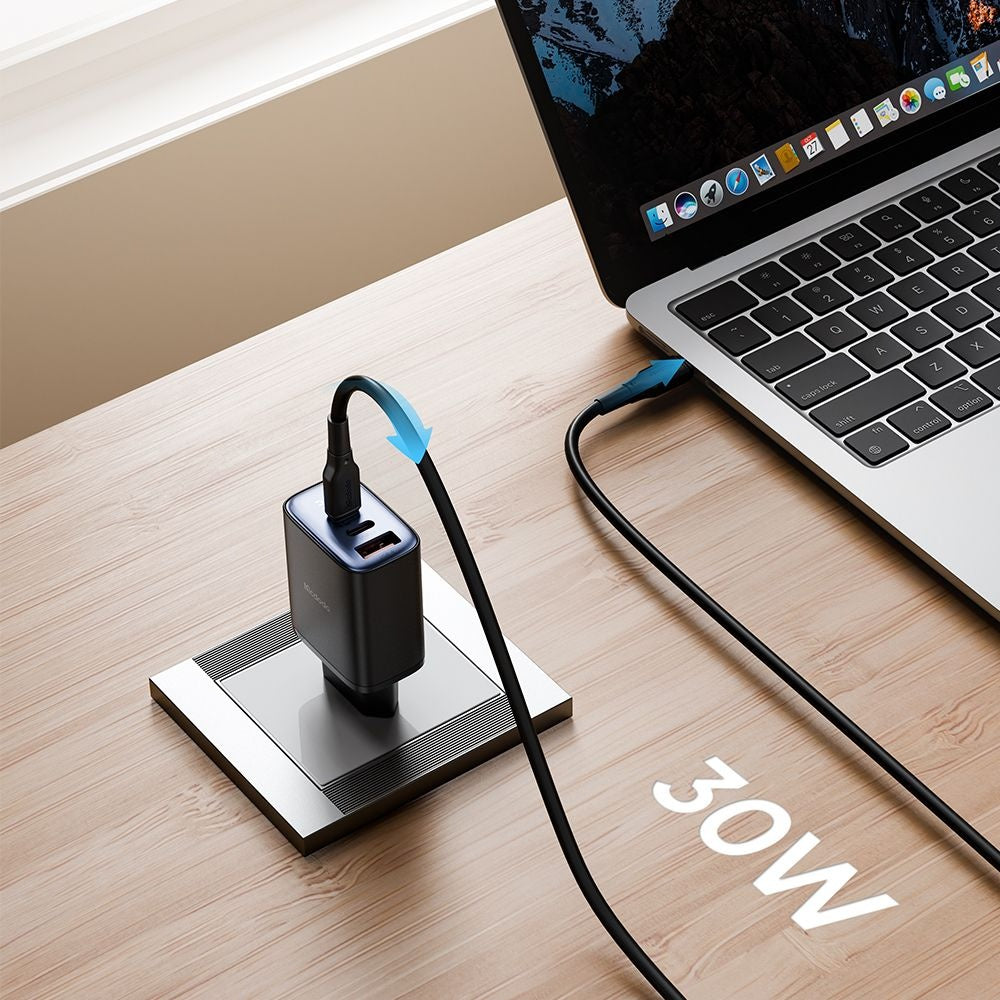 Φορτιστής Δικτύου McDodo CH-2180 Display, 30W, 3A, 1 x USB-A - 2 x USB-C, Μαύρο