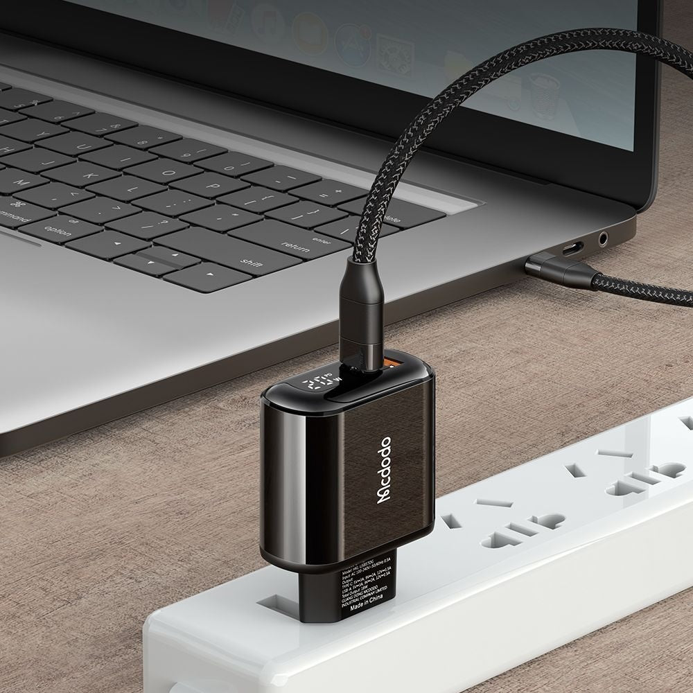 Φορτιστής Δικτύου McDodo CH-7170 Chocolate Display, 20W, 3A, 1 x USB-A - 1 x USB-C, Μαύρο