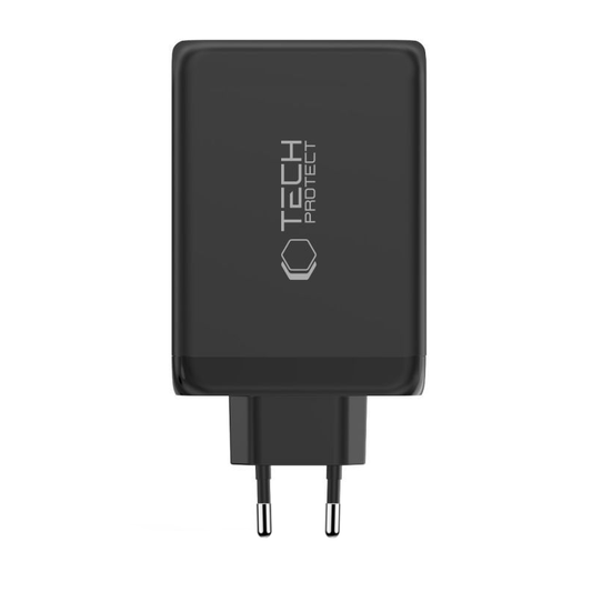 Φορτιστής Δικτύου Tech-Protect NC240W-GAN, 240W, 5A, 1 x USB-A - 3 x USB-C, Μαύρο