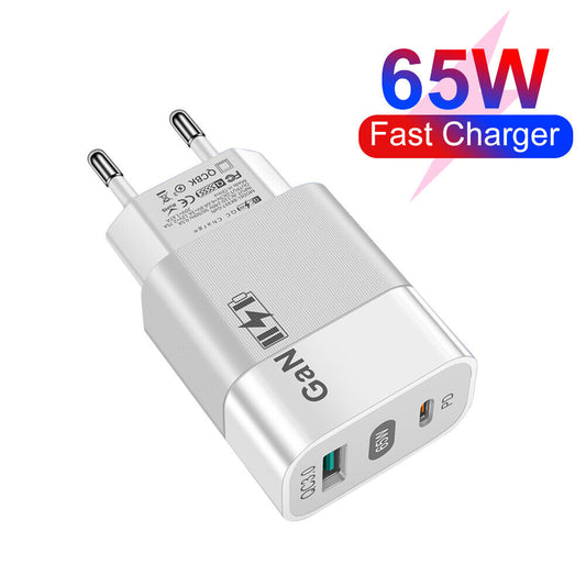 Φορτιστής Δικτύου Techsuit CHPD131, 65W, 3.25A, 1 x USB-A - 1 x USB-C, Λευκό