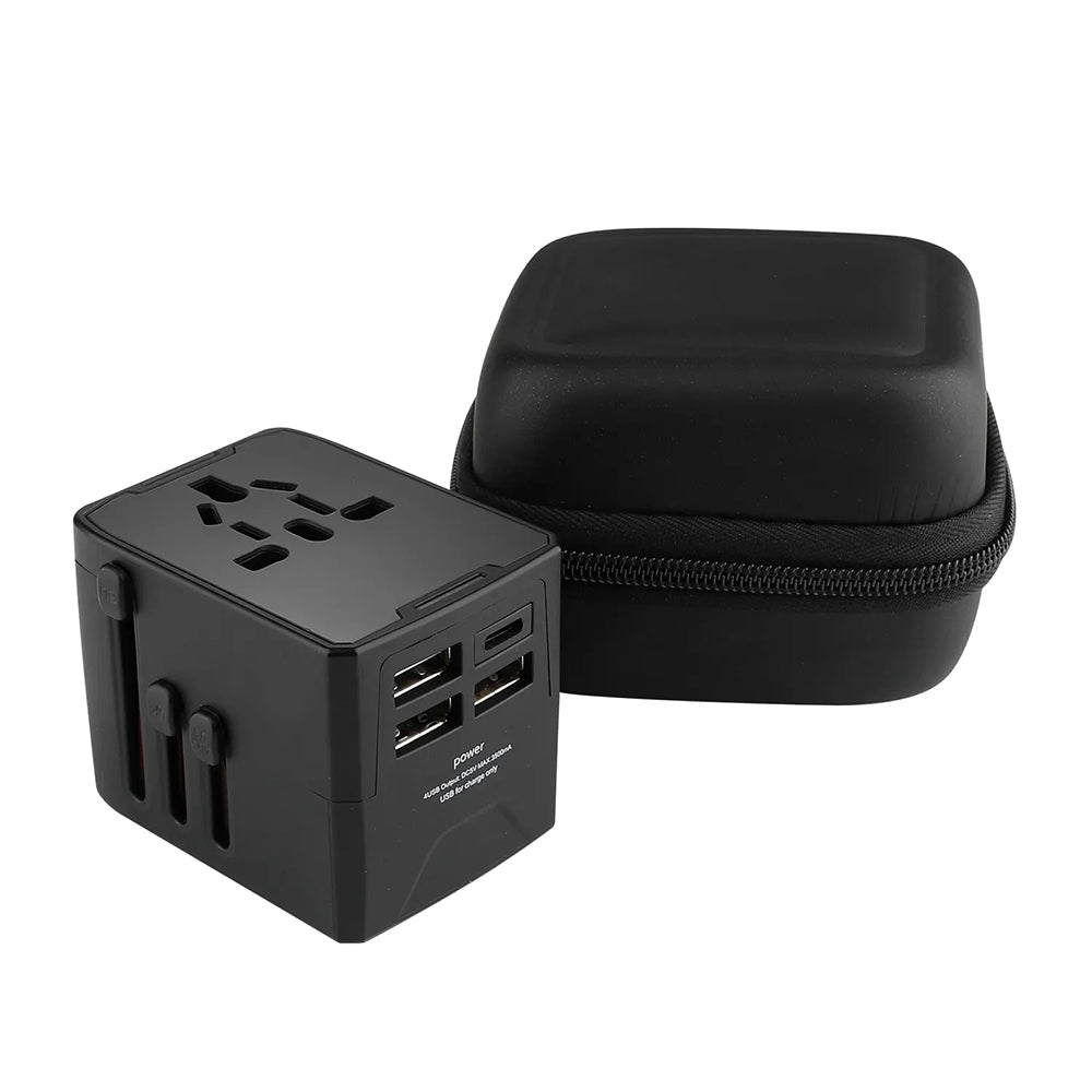 Φορτιστής Δικτύου Techsuit HHT520 Travel, 15W, 3A, 3 x USB-A - 1 x USB-C, Μαύρο