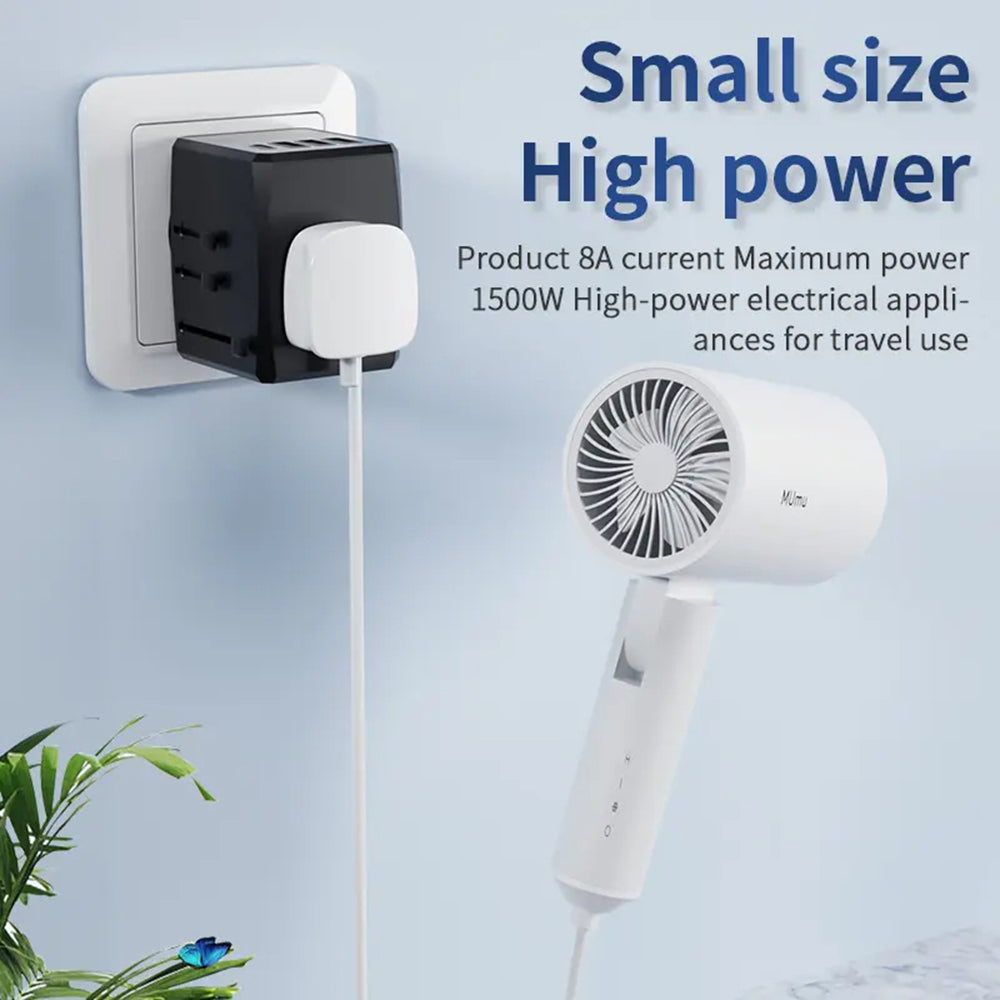 Φορτιστής Δικτύου Techsuit HHT904-B1 Travel, 15W, 3A, 3 x USB-A - 1 x USB-C, Μαύρο