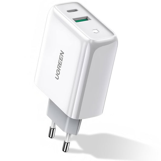 Φορτιστής δικτύου UGREEN CD170, 36W, 3A, 1 x USB-A - 1 x USB-C, Λευκό