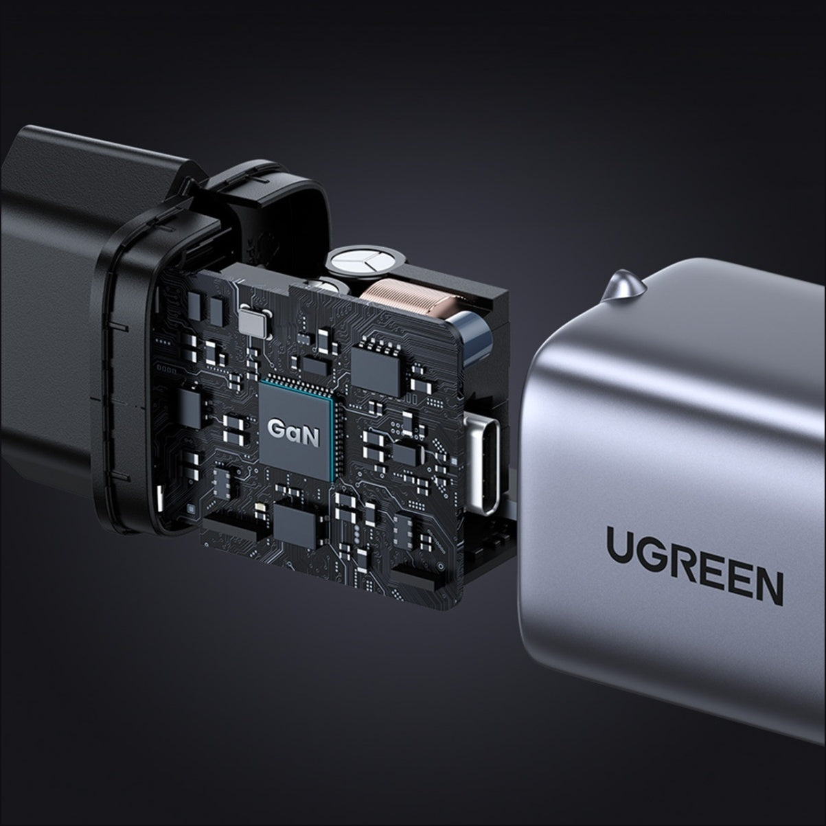 Φορτιστής δικτύου UGREEN CD319, 30W, 3A, 1 x USB-C, γκρι