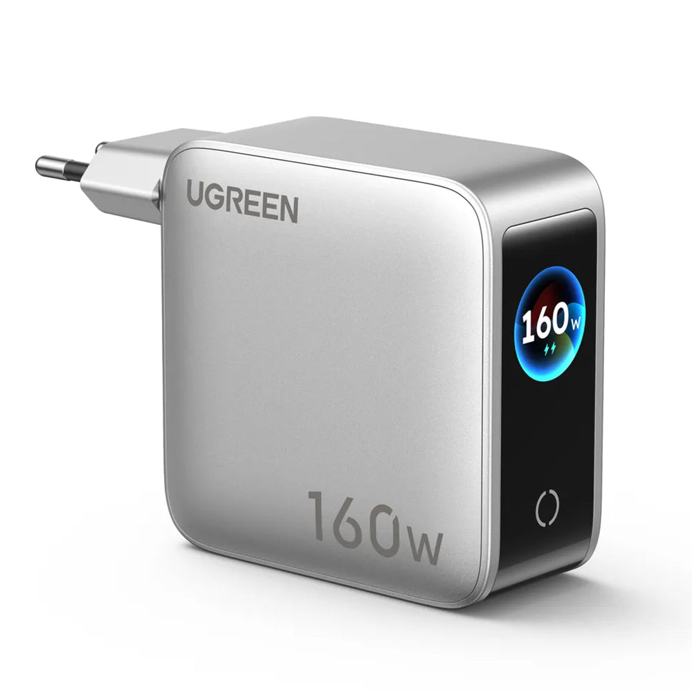 Φορτιστής πρίζας UGREEN Nexode Pro X774 (65637B) με οθόνη, 160 W, 5 A, 1 x USB-A - 4 x USB-C, Γκρι