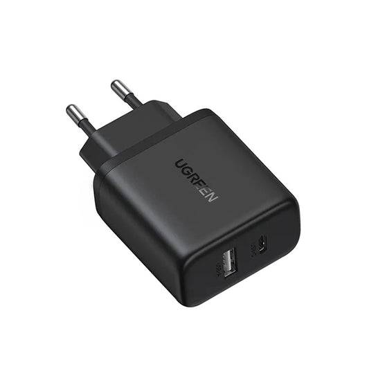 Φορτιστής Δικτύου UGREEN X227, 20W, 3A, 1 x USB-A - 1 x USB-C, Μαύρο