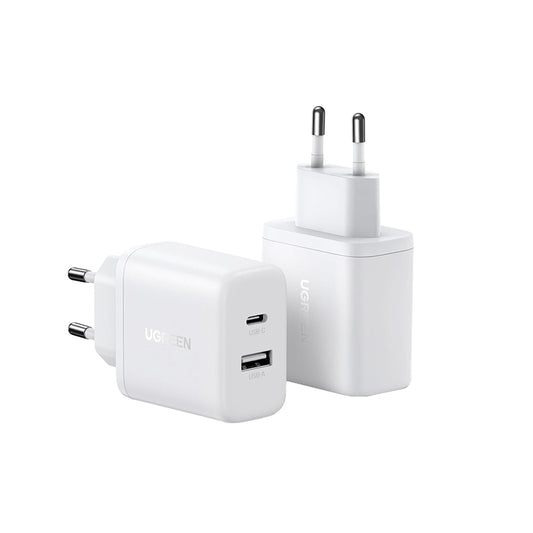 Φορτιστής Δικτύου UGREEN X227, 20W, 3A, 1 x USB-A - 1 x USB-C, Λευκό