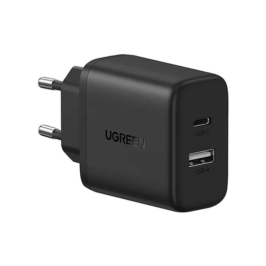 Φορτιστής Δικτύου UGREEN X227, 20W, 3A, 1 x USB-A - 1 x USB-C, Μαύρο