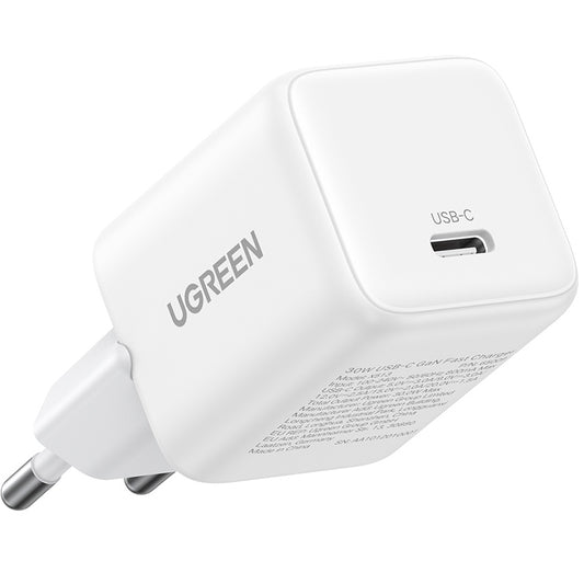 Φορτιστής Δικτύου UGREEN X513, 30W, 3A, 1 x USB-C, Λευκό