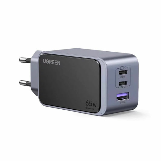 Φορτιστής δικτύου UGREEN X553 Nexode Pro, 65W, 3A, 1 x USB-A - 2 x USB-C, Γκρι
