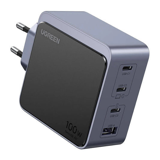 Φορτιστής δικτύου UGREEN X565 Nexode Air, 100W, 5A, 1 x USB-A - 3 x USB-C, γκρι