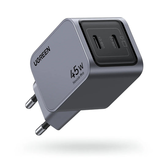 Φορτιστής δικτύου UGREEN X707 Nexode Pro, 45W, 3A, 2 x USB-C, γκρι