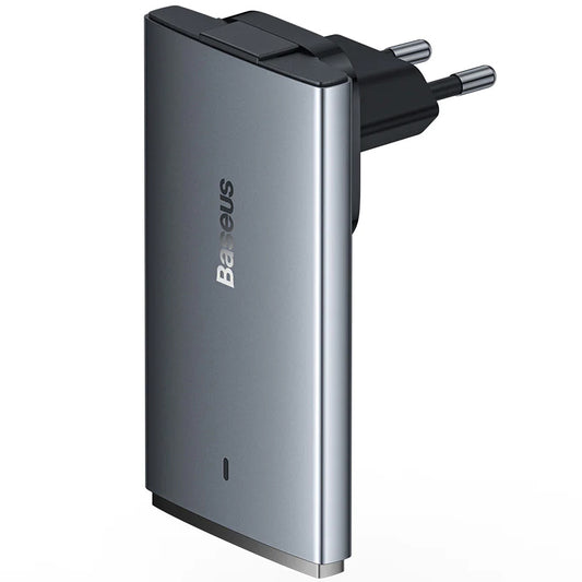 Baseus GaN5 Pro Ultra Slim, 65W, 3.25A, 1 x USB-C, 1 x USB-C, γκρι CCGP150113