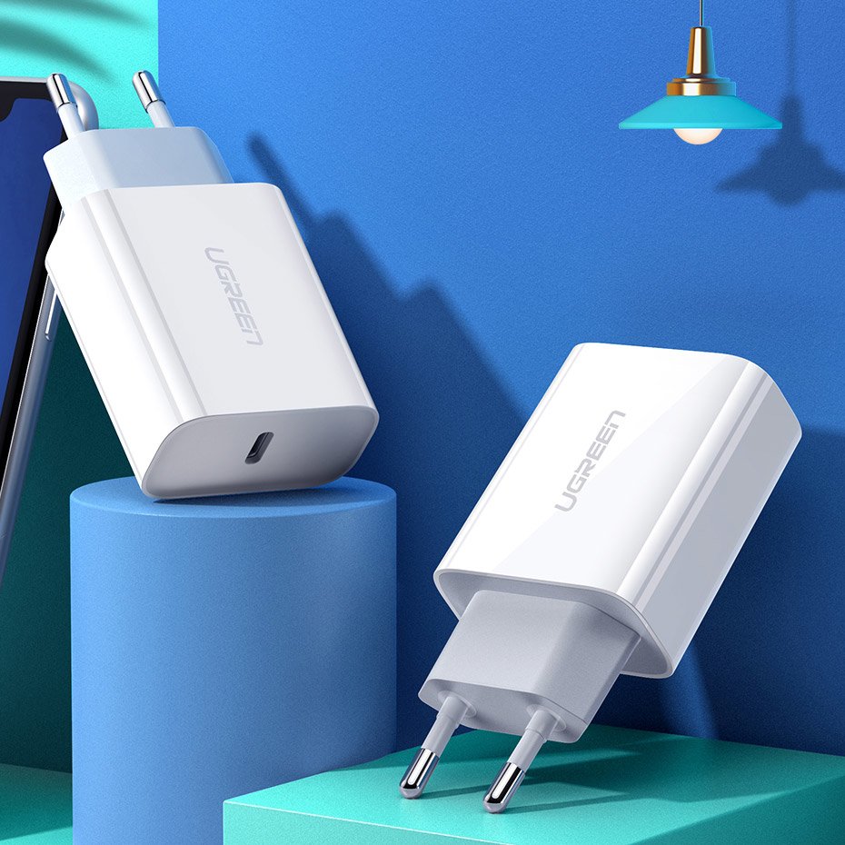Φορτιστής Δικτύου UGREEN CD137, 18W, 3A, 1 x USB-C, Λευκό